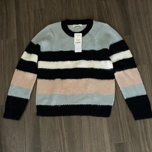 Design History Striped Sweater - Black, Light Blue, Cream